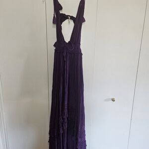 Free People Deep Purple Backless Maxi Dress